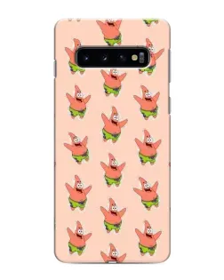 Чехол для Samsung Galaxy S10 с картинкой «Патрик Стар паттерн»