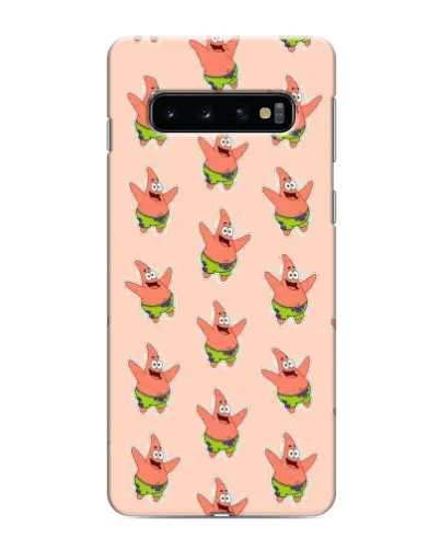 Чехол для Samsung Galaxy S10 с картинкой «Патрик Стар паттерн»