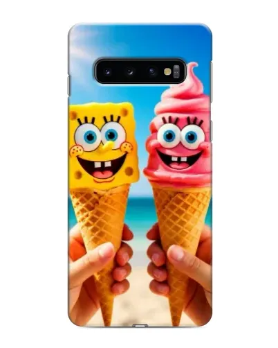 Чехол для Samsung Galaxy S10 с картинкой «Спанч Боб мороженое»