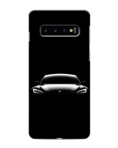Чехол для Samsung Galaxy S10 с картинкой «Фары Tesla Night»