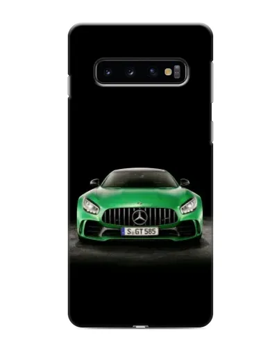 Чехол для Samsung Galaxy S10 с картинкой «Mercedes — неоновый лого»