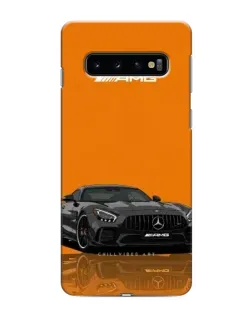 Чехол для Samsung Galaxy S10 с картинкой «Оранжевый Mercedes AMG»