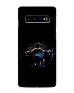 Чехол для Samsung Galaxy S10 с картинкой «Салон Audi — руль» Чехол для Samsung Galaxy S10 с картинкой «Салон Audi — руль»