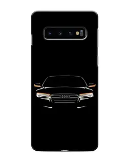 Чехол для Samsung Galaxy S10 с картинкой «Audi — ночной контур»