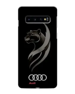 Чехол для Samsung Galaxy S10 с картинкой «Графика — пантера и Audi»