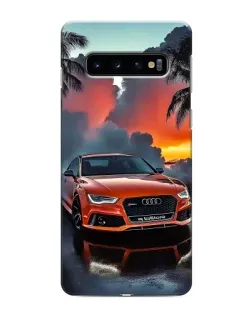 Чехол для Samsung Galaxy S10 с картинкой «Audi — закат»