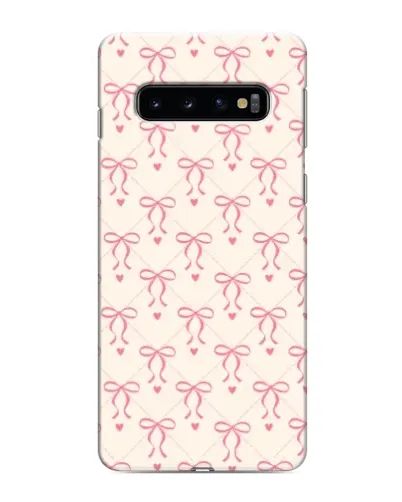 Чехол для Samsung Galaxy S10 с картинкой «Розовые бантики Coquette»