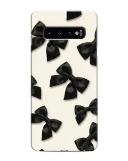 Чехол для Samsung Galaxy S10 с картинкой «Черные бантики»