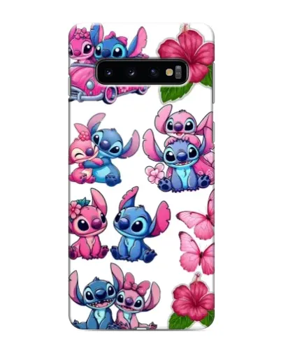 Чехол для Samsung Galaxy S10 с картинкой «Стикеры Stitch и Angel»