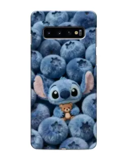 Чехол для Samsung Galaxy S10 с картинкой «Стич и голубика» Чехол для Samsung Galaxy S10 с картинкой «Стич и голубика»
