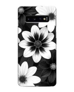 Чехол для Samsung Galaxy S10 с картинкой «Монохромные астры»