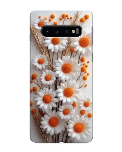 Чехол для Samsung Galaxy S10 с картинкой «Белые сухоцветы»