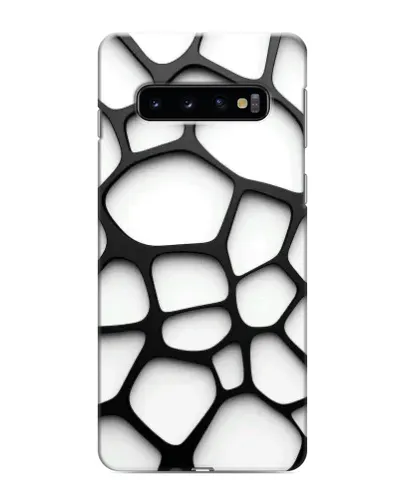 Чехол для Samsung Galaxy S10 с картинкой «Белая объемная сетка»