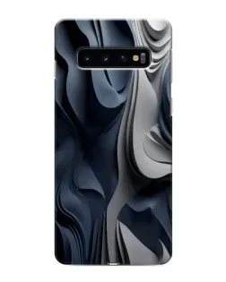 Чехол для Samsung Galaxy S10 с картинкой «Объемные синие складки»