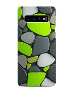 Чехол для Samsung Galaxy S10 с картинкой «Яркая неоновая галька»