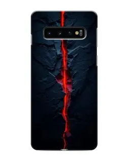 Чехол для Samsung Galaxy S10 с картинкой «Kрасная лавовая трещина»