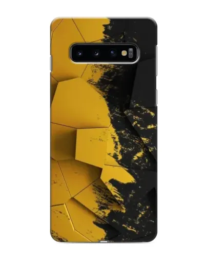 Чехол для Samsung Galaxy S10 с картинкой «Золотые осколки геометрии»