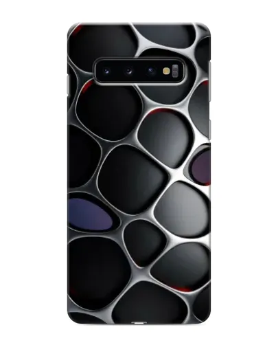 Чехол для Samsung Galaxy S10 с картинкой «Объемная темная решетка»