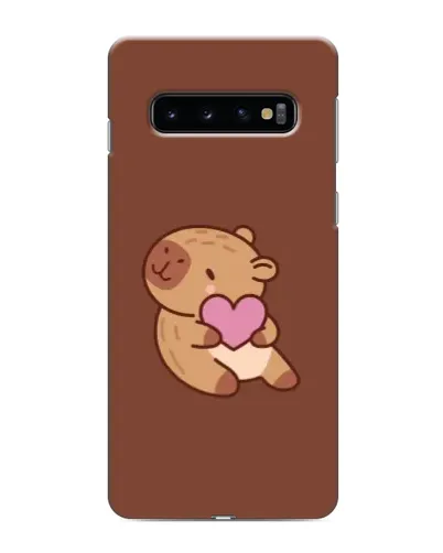 Чехол для Samsung Galaxy S10 с картинкой «Капибара с сердцем»