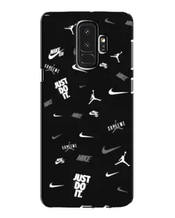 Чехол для Samsung Galaxy S9 Plus (G965) с картинкой «Nike Black Pattern»