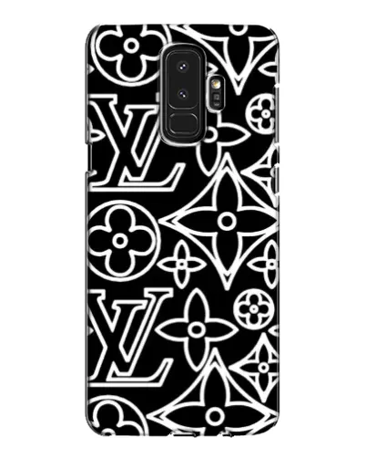 Чехол для Samsung Galaxy S9 Plus (G965) с картинкой «Черно-белый узор LV»