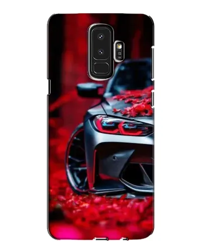 Чехол для Samsung Galaxy S9 Plus (G965) с картинкой «Спортивная BMW и цветы»
