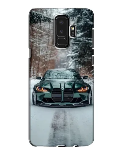 Чехол для Samsung Galaxy S9 Plus (G965) с картинкой «BMW в зимнем лесу»