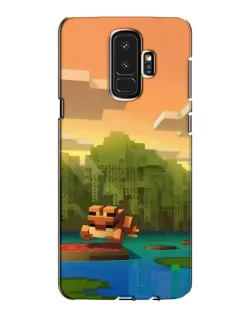Чехол для Samsung Galaxy S9 Plus (G965) с картинкой «Майнкрафт закат солнца»