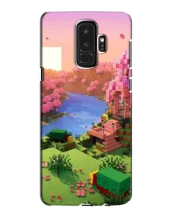 Чехол для Samsung Galaxy S9 Plus (G965) с картинкой «Розовое дерево Minecraft»