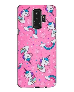 Чехол для Samsung Galaxy S9 Plus (G965) с картинкой «Unicorn паттерн розовый»