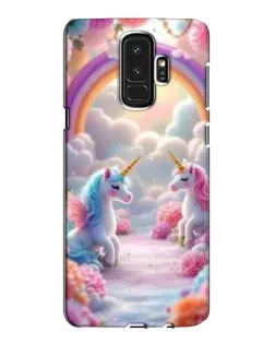 Чехол для Samsung Galaxy S9 Plus (G965) с картинкой «Радуга и единороги»