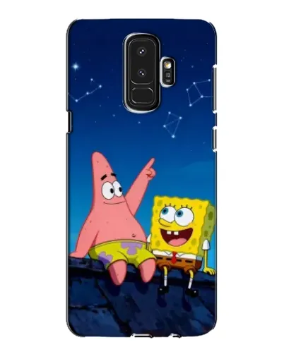 Чехол для Samsung Galaxy S9 Plus (G965) с картинкой «Губка Боб и Патрик ночью»