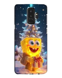 Чехол для Samsung Galaxy S9 Plus (G965) с картинкой «Рождественский Спанч Боб»