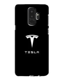 Чехол для Samsung Galaxy S9 Plus (G965) с картинкой «Tesla White Logo»