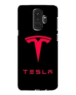 Чехол для Samsung Galaxy S9 Plus (G965) с картинкой «Tesla Red Logo»