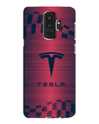 Чехол для Samsung Galaxy S9 Plus (G965) с картинкой «Тесла красный карбон»