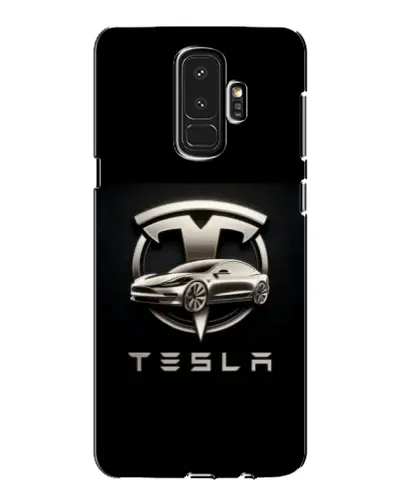 Чехол для Samsung Galaxy S9 Plus (G965) с картинкой «Tesla — серебристое авто»