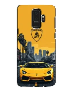 Чехол для Samsung Galaxy S9 Plus (G965) с картинкой «Желтый Lamborghini город»