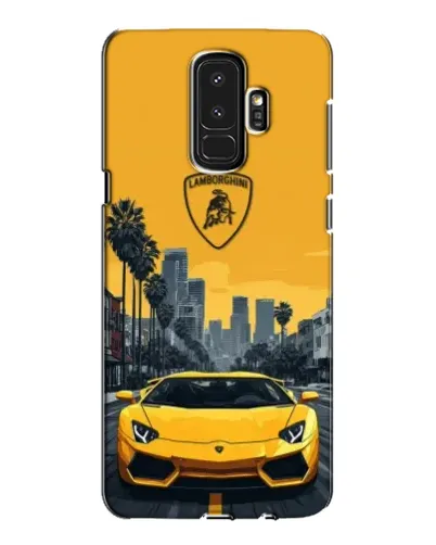 Чехол для Samsung Galaxy S9 Plus (G965) с картинкой «Желтый Lamborghini город»