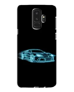 Чехол для Samsung Galaxy S9 Plus (G965) с картинкой «Неоновый контур Lamborghini»