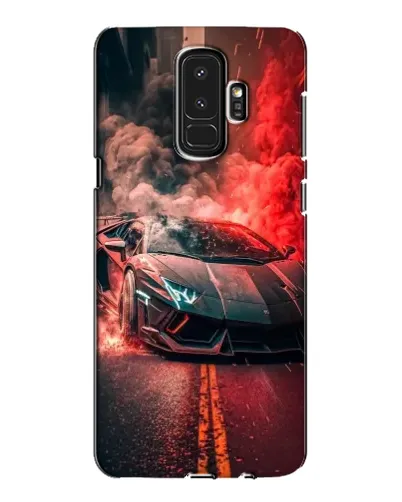 Чехол для Samsung Galaxy S9 Plus (G965) с картинкой «Lamborghini красный дым»