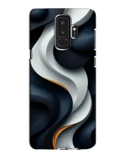 Чехол для Samsung Galaxy S9 Plus (G965) с картинкой «Объемные черно-белые ленты»