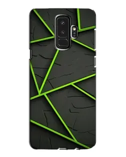 Чехол для Samsung Galaxy S9 Plus (G965) с картинкой «Зеленые геометрические линии»