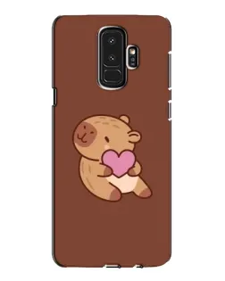 Чехол для Samsung Galaxy S9 Plus (G965) с картинкой «Капибара с сердцем»
