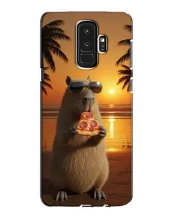 Чехол для Samsung Galaxy S9 Plus (G965) с картинкой «Капибара с пиццей»