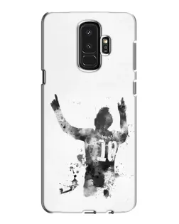 Чохол для Samsung Galaxy S9 Plus (G965) з картинкою «Чорно-білий силует Мессі»