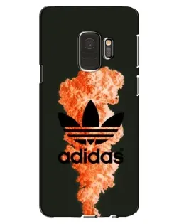 Чехол для Samsung Galaxy S9 (G960) с картинкой «Оранжевый дым Adidas»