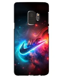 Чехол для Samsung Galaxy S9 (G960) с картинкой «Огненный логотип Nike»