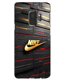 Чехол для Samsung Galaxy S9 (G960) с картинкой «Золотой Nike на металле»
