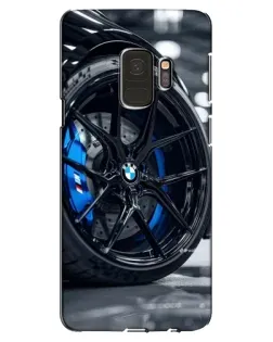 Чехол для Samsung Galaxy S9 (G960) с картинкой «Колесо BMW вблизи»